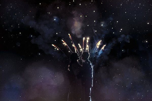 arial firework displays for weddings